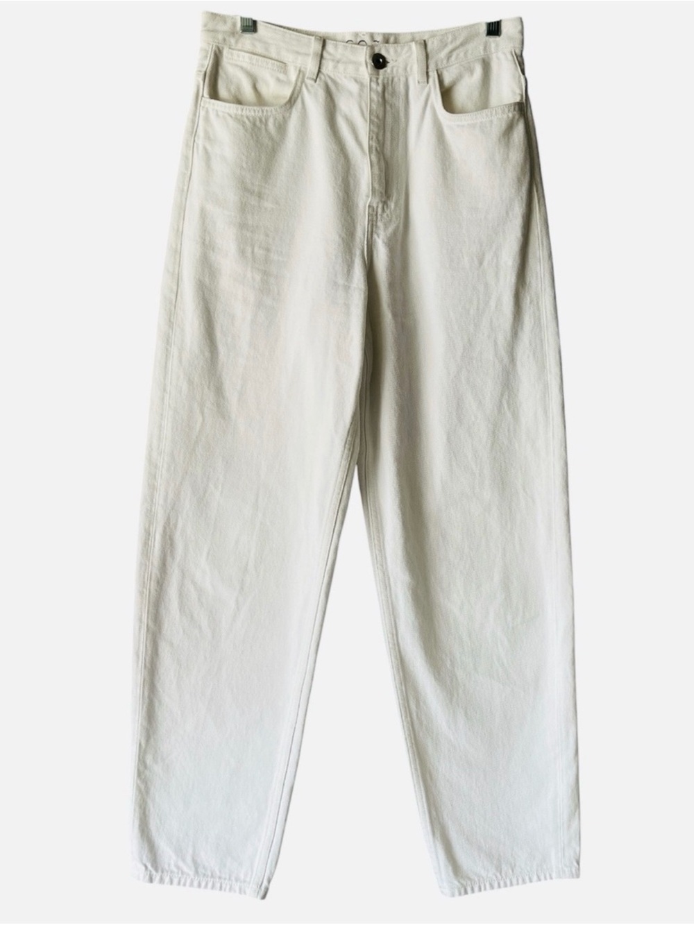 COS Women’s High Rise Tapered Jeans 29 Off-White